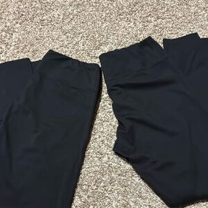 2 Pair Black Leggings Size XL